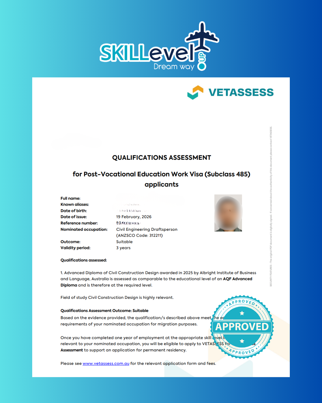 Outcome Letter TRA — Metal Fabricator Job Ready