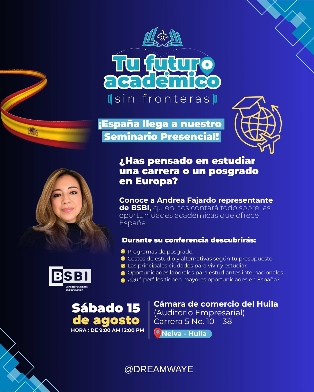 Afiche España, Tu futuro académico sin fronteras