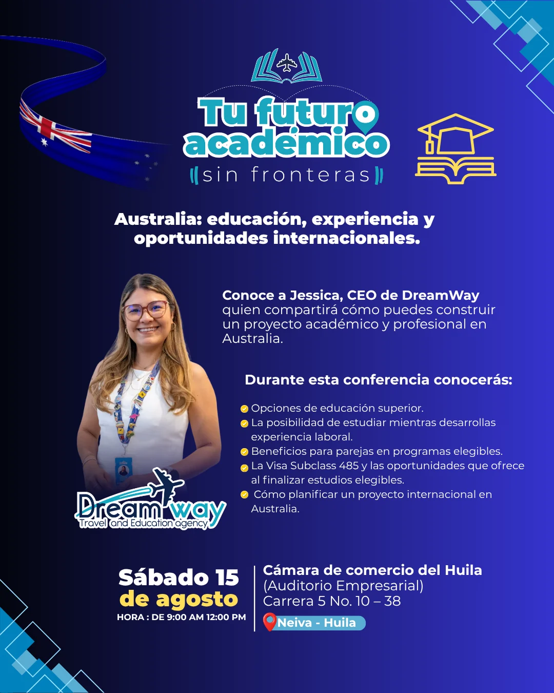 Afiche Australia, Tu futuro académico sin fronteras